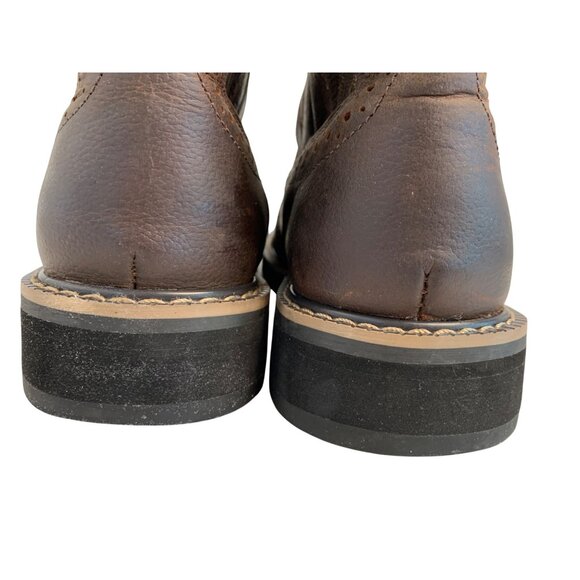 Herman Survivors 9.5 Leather Rodeo Western Work Boots NonSlip steel toe 8937 - Picture 9 of 10